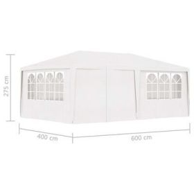 Professional Party Tent with Side Walls 13.1'x19.7' White 0.3 oz/ft¬≤