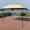 10x10 Ft Outdoor Patio Garden Gazebo Canopy;  Outdoor Shading;  Gazebo Tent With Curtains