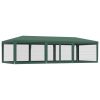 Party Tent with 8 Mesh Sidewalls Green 29.5'x13.1' HDPE