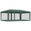 Party Tent with 6 Mesh Sidewalls Green 19.7'x13.1' HDPE