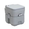 Portable Toilet With 5.3 Gallon Waste Tank and Carry Bag, Porta Potty for RV Boat Camping, Gray