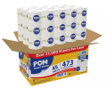 POM Bath Tissue;  Septic Safe;  2-Ply;  White (473 sheets/roll;  45 rolls)