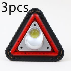 Triangular red warning light (Option: 1style 3pcs)