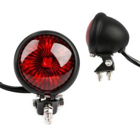 Retro Round LED Motorcycle Piranha Brake Light (Color: Red)