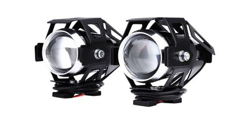 Waterproof LED Motorcycle Headlights Auxiliary Lamp Spotlight High Power U5 12V (Option: U5 Black shell matching)