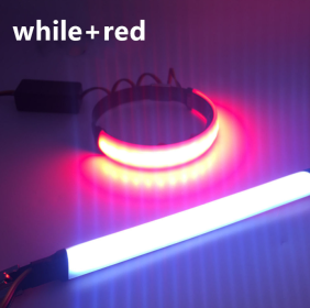 Two-color motorcycle modified turn signal front shock absorber LED ring turn signal modified LED turn light ring (Option: White + red 45mm 70mm)