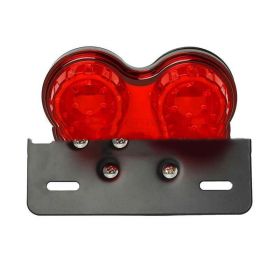 Motorcycle Modified LED Tail Light, Brake Light, Turn Signal, Rear Tail Light, Double Head (Color: Red)