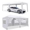 10 x 20 ft Heavy Duty Awning Canopy Pop Up Gazebo Marquee Party Wedding Event Tent with 6 Removable Sidewalls & Carry Bag