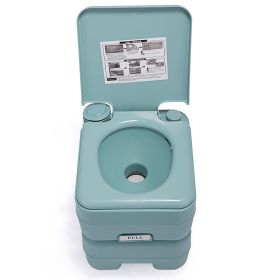 5 Gallon Portable Toilet, Flush Potty, Travel Camping Outdoor (Color: as Pic)