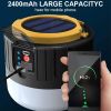 LED Solar Camping Light USB Rechargeable Bulb Outdoor Tent Lamp Portable Lantern Night Emergency Bulb Flashlight BBQ Hiking Tool