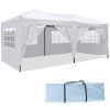 10 x 20 ft Heavy Duty Awning Canopy Pop Up Gazebo Marquee Party Wedding Event Tent with 6 Removable Sidewalls & Carry Bag